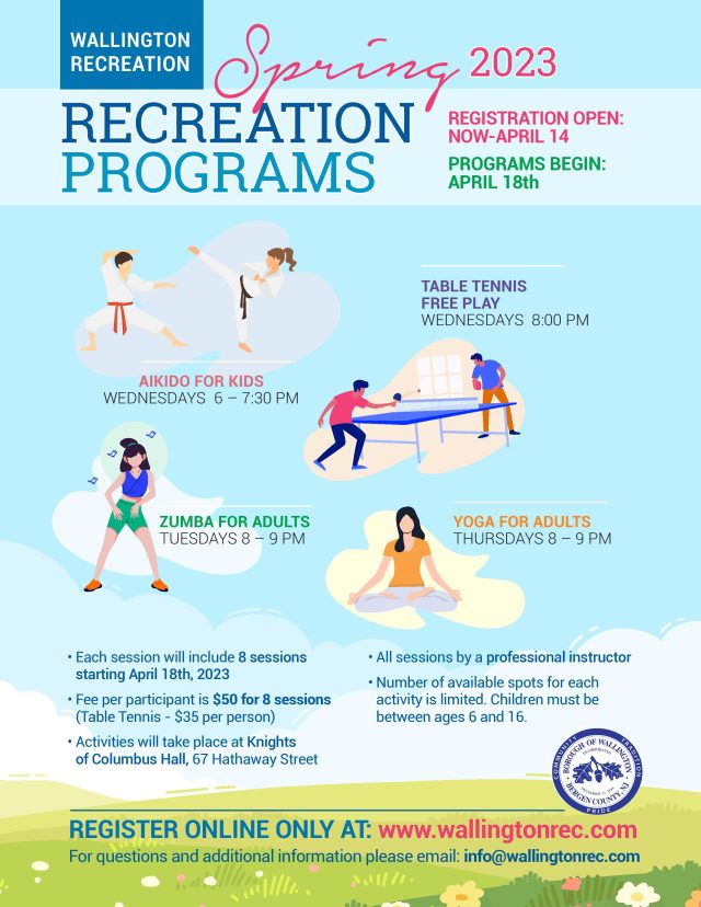 REGISTRATION IS NOW OPEN FOR SPRING REC PROGRAMS!!!